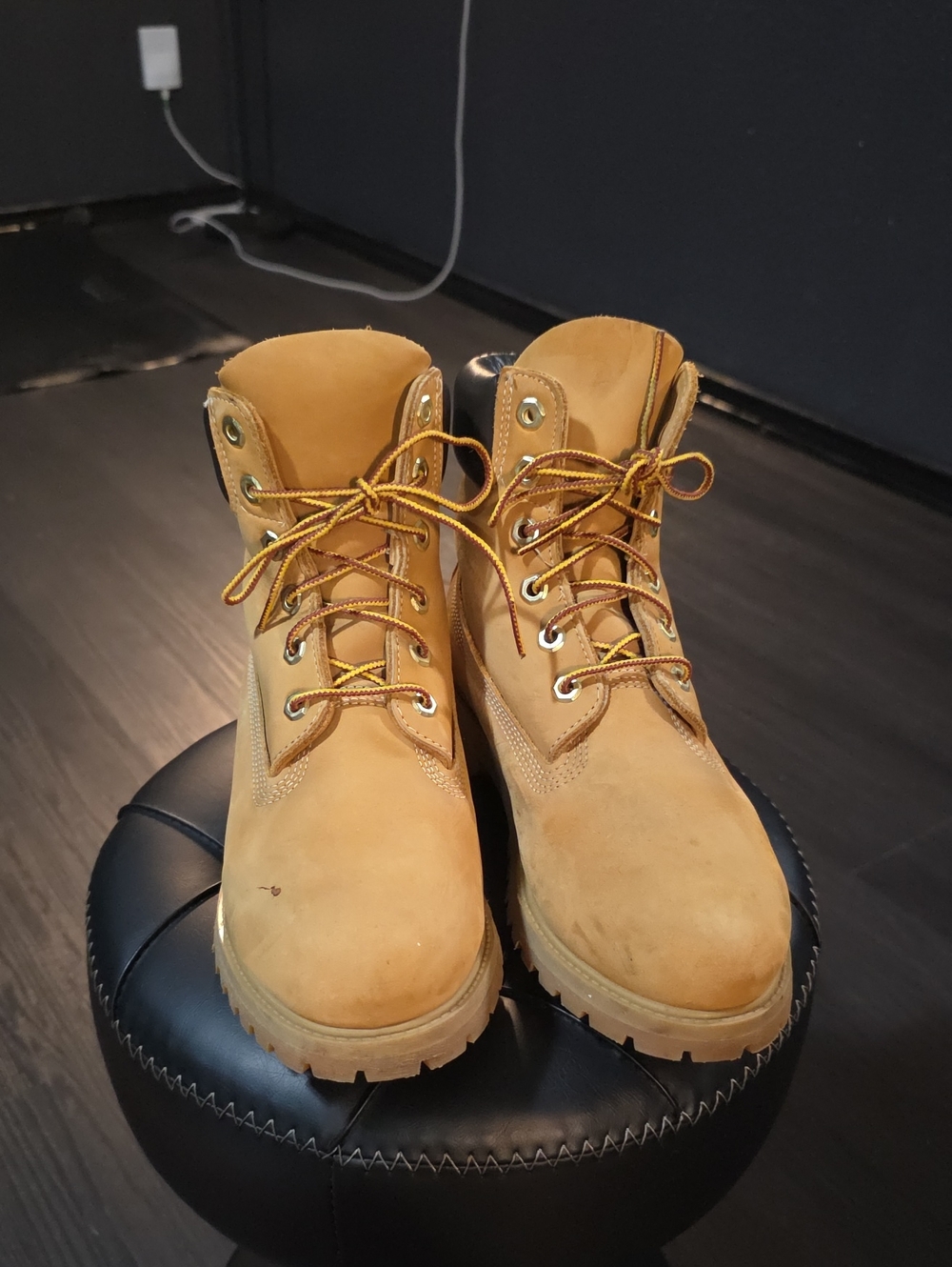 Timberland Wheat Tan Nubuck Lace-Up Work Boots